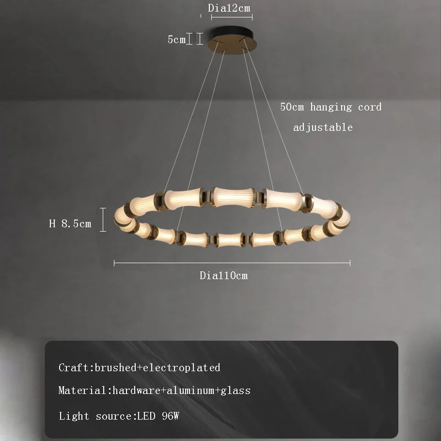 Afralia™ Modern Glass LED Ceiling Chandelier for Luxury Home Decor