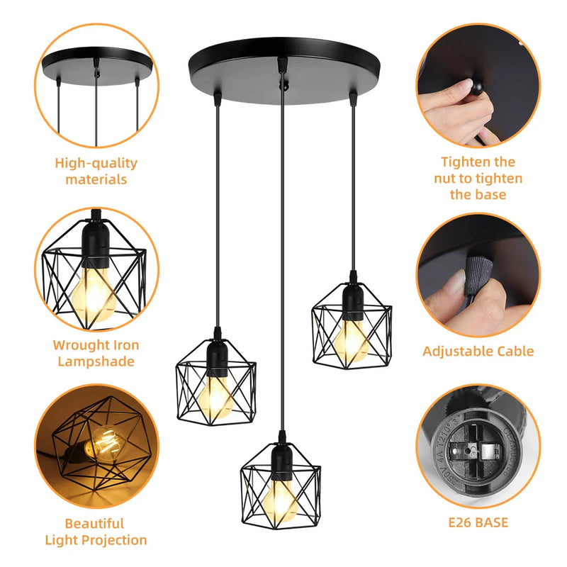 Afralia™ LED Ceiling Lamp - Modern Hanging Light Fixture for Kitchen Dining Room