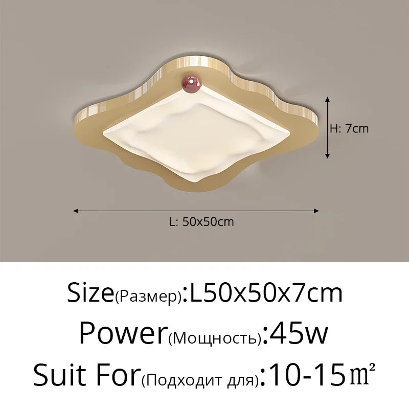 Afralia™ Cream Style LED Ceiling Light for Bedroom and Living Room Decor