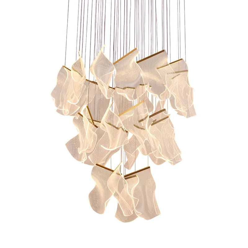 Afralia™ Modern Water Wave Acrylic LED Chandelier - Dining Room Pendant Light
