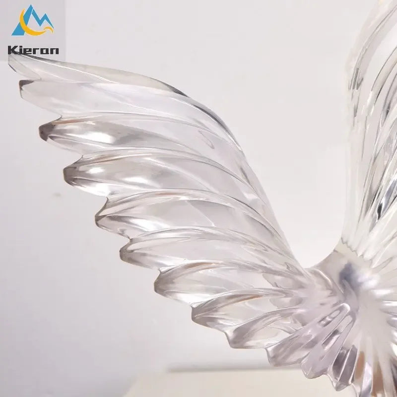 Afralia™ Crystal Eagle LED Table Lamp for Bedroom Study and Living Room