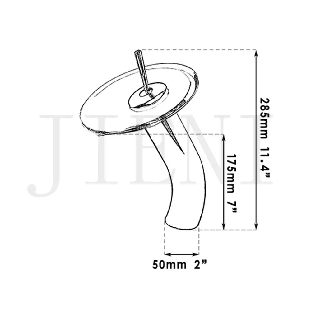 Afralia™ Glass Bathroom Sink with Rocker Handle Faucet, Chrome Finish