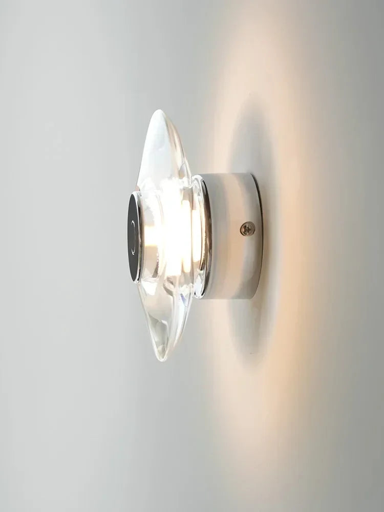 Afralia™ Crystal Bedside Wall Lamp: Modern Minimalist Circular Design for Home