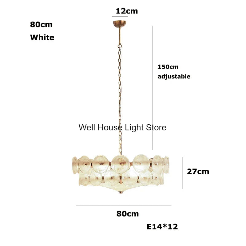Afralia™ Crystal Pendant Light French Retro Design for Villa Bedroom Living Room