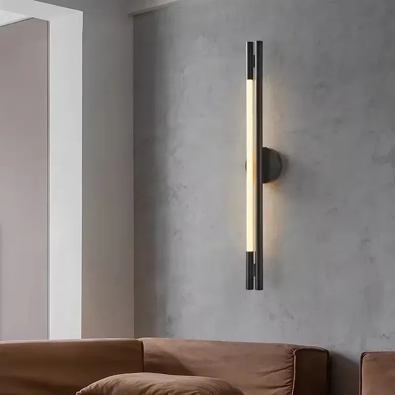 Afralia™ Minimalist Silicone Line LED Wall Sconce for Living Room Bedroom Dining Decor