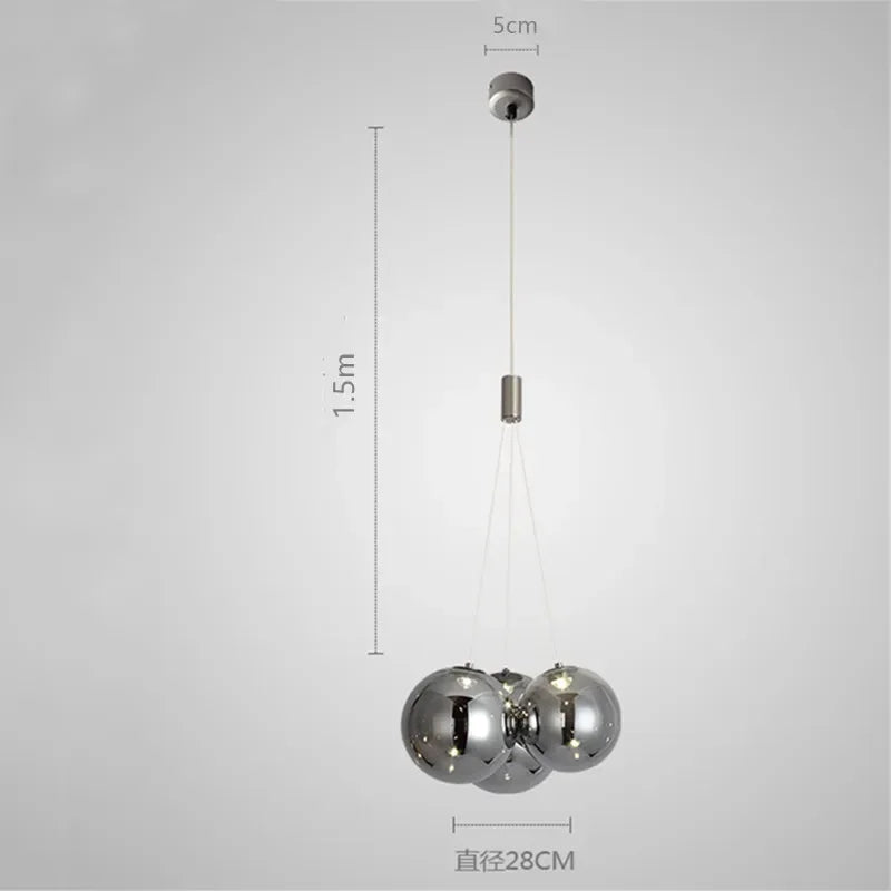 Afralia™ Glass Ball LED Pendant Lamps: Stylish Lighting for Kitchen, Bedroom, Living & Dining Room