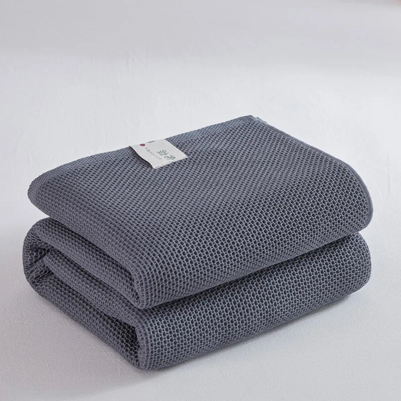 Afralia™ Cotton Honeycomb Towel Blanket for Single Double - Breathable Cozy Sofa Cover