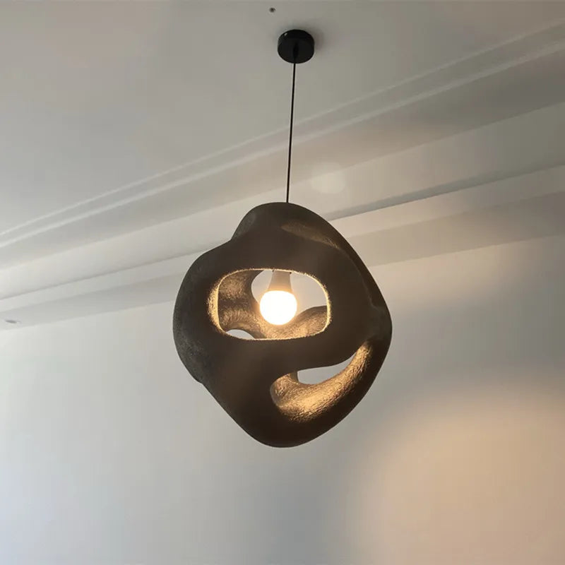 Afralia™ Wabi Sabi LED Chandelier: Nordic Handmade Japan Style Pendant Lamp for Kitchen Island