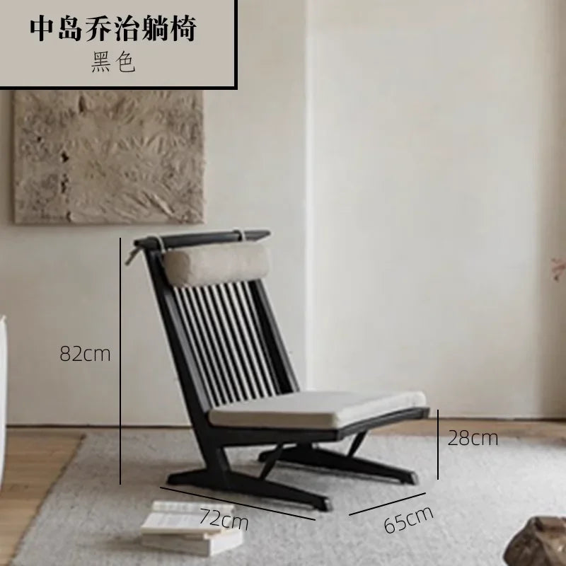 Afralia™ Solid Wood Rocking Chair | Balcony Leisure Recliner | Nordic Retro Design