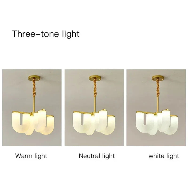 Afralia™ Nordic Minimalism U-shaped Pendant Lights with Rotational Molding for Home Decor