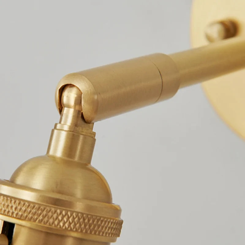 Afralia™ Clear Glass LED Wall Lights Up Down Rotate Copper Nordic Sconce Fixtures