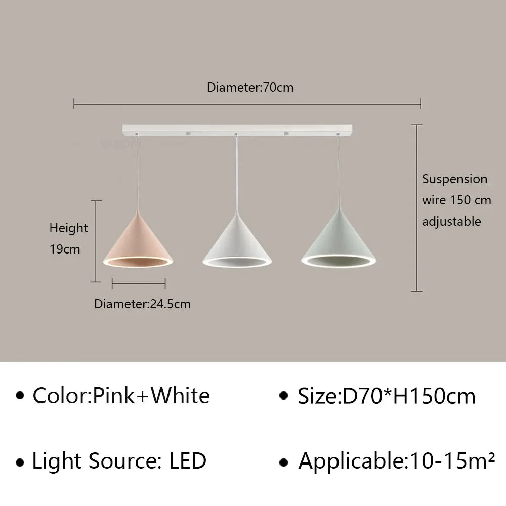 Afralia™ Macaron LED Pendant Light: Modern Chandelier Fixture for Living Dining Bedroom