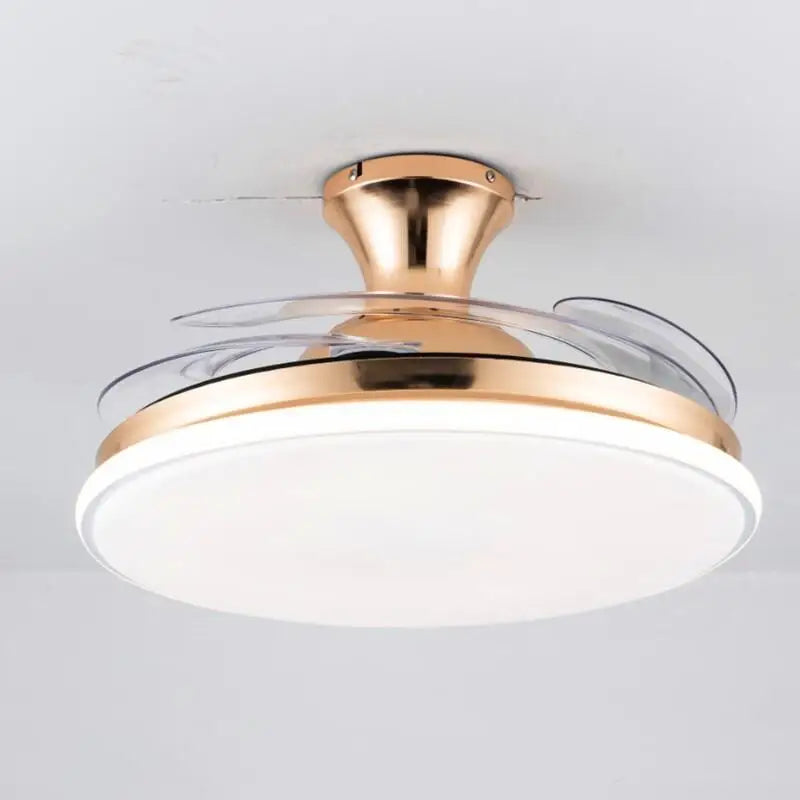 Afralia™ Smart Ceiling Fan Light with Remote Control, LED Chandelier, Invisible Fan, DC Motor