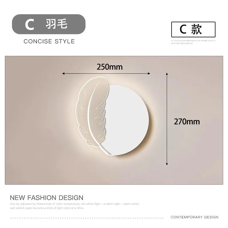 Afralia™ Luxury LED Wall Lamp for Bedroom and Living Room - Creative Acrylic Design