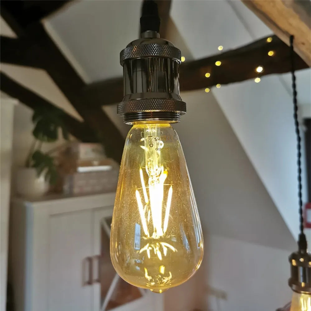 Afralia™ Industrial Retro Lamp Holder Base E26 E27 Vintage Fitting for Pendant Ceiling Fixture