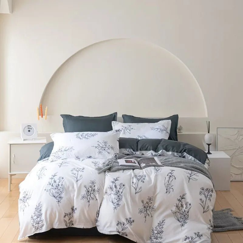 Afralia™ Pattern Printed Duvet Cover Set with 2 Pillowcases in Various Sizes