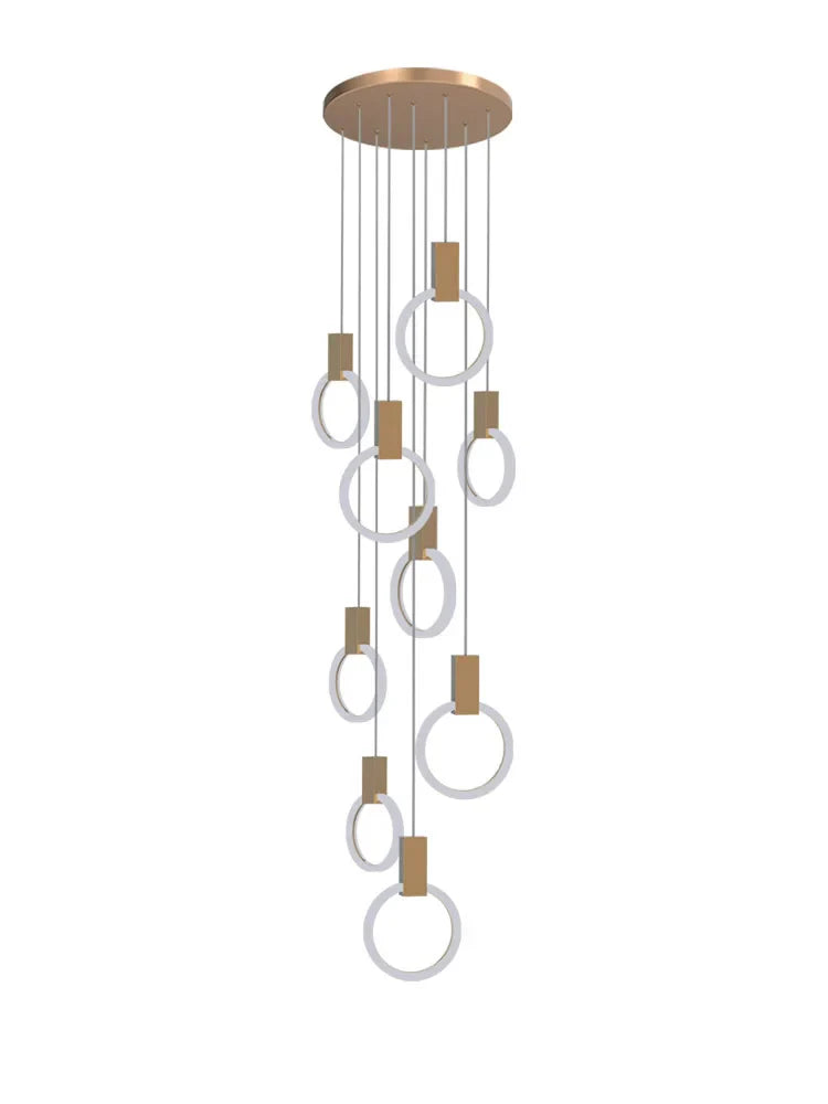 Afralia™ Modern Luxury Gold\Black Acrylic Loft Chandelier