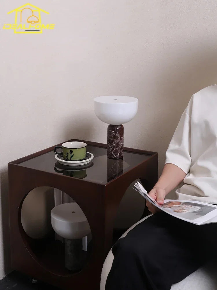 Afralia™ Marble Table Lamp with USB Charging and Touch Switch