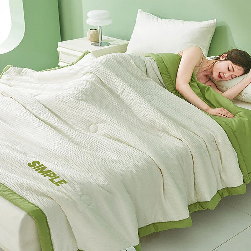 Afralia™ Lightweight Bubble Gauze Quilt for Summer | Double Single Bed Comforter