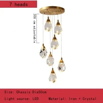 Afralia™ Crystal Chandelier Pendant Lights for Elegant Home Decor