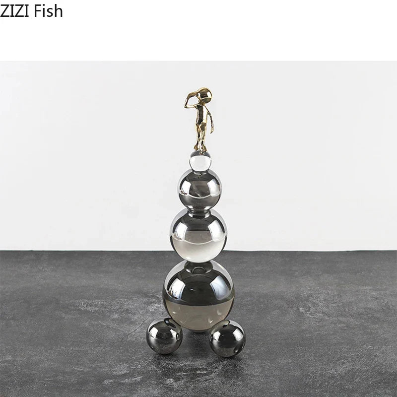 Afralia™ Crystal Sphere Ornaments: Modern Geometric Desk Decor & Aesthetic Room Sculpture