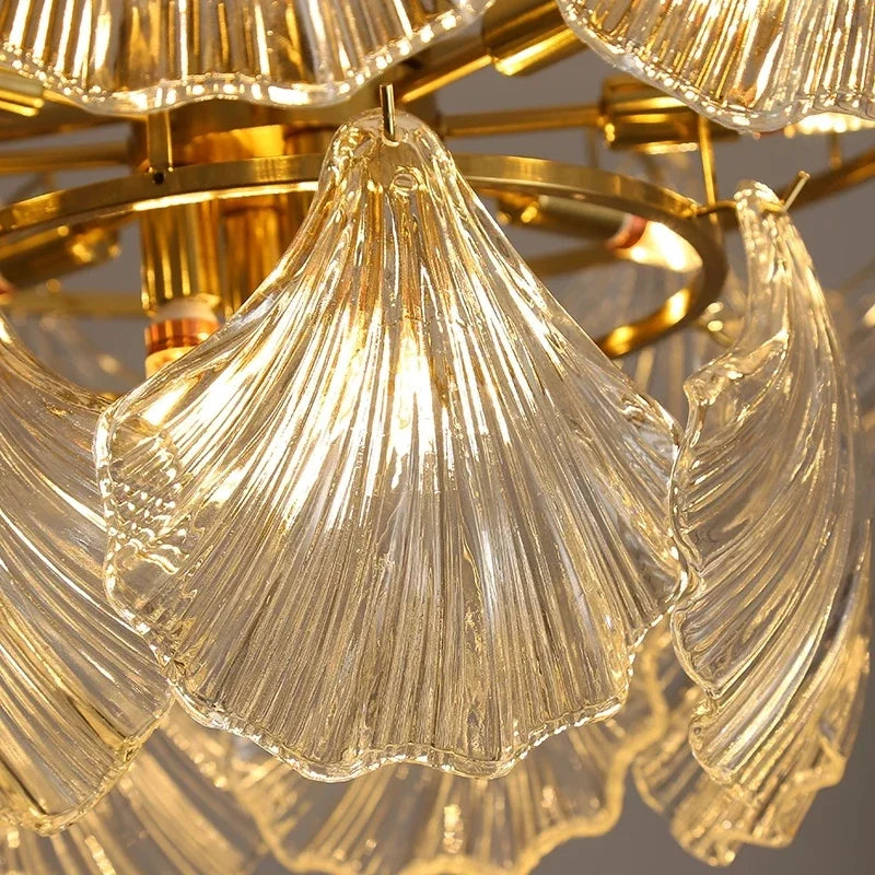 Afralia™ Crystal Glass Chandelier: Luxury Retro Pendant Light for Dining, Living, Bedroom Decor