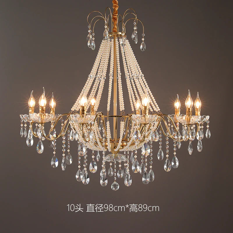 Afralia™ French Pearl Chandelier, Elegant Retro Design for Luxurious Living Spaces