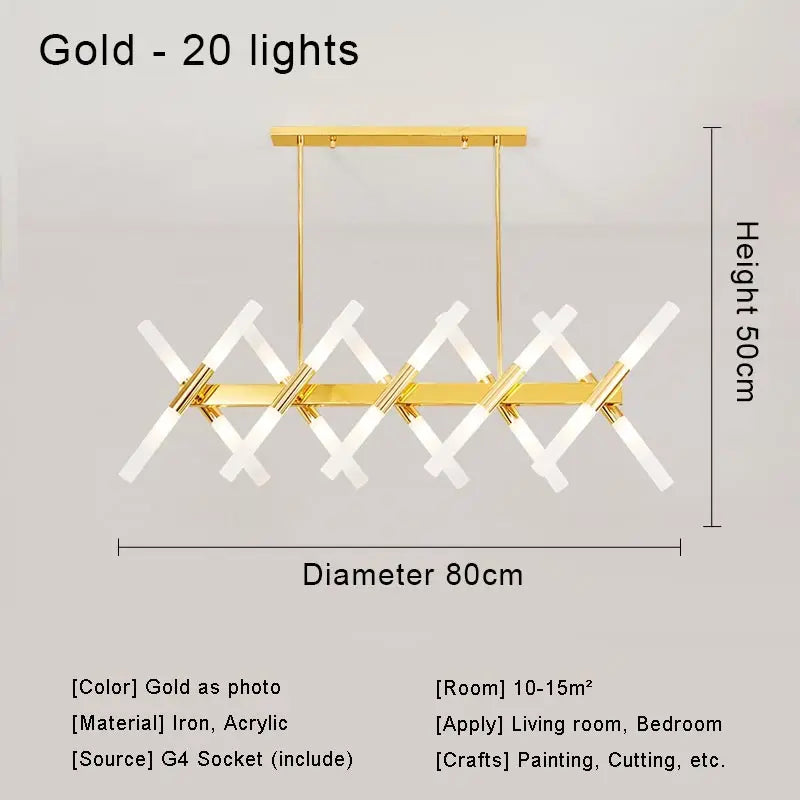 Afralia™ Nordic Design Living Room Chandelier LED Light Fixture for Kitchen Bedroom Dining Decor