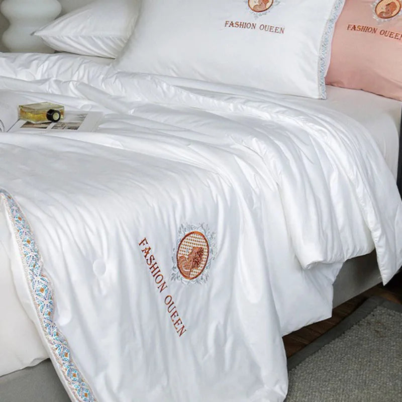 Afralia™ Summer Ice Rayon Cooling Quilted Queen Blanket - Silky Breathable Comforter