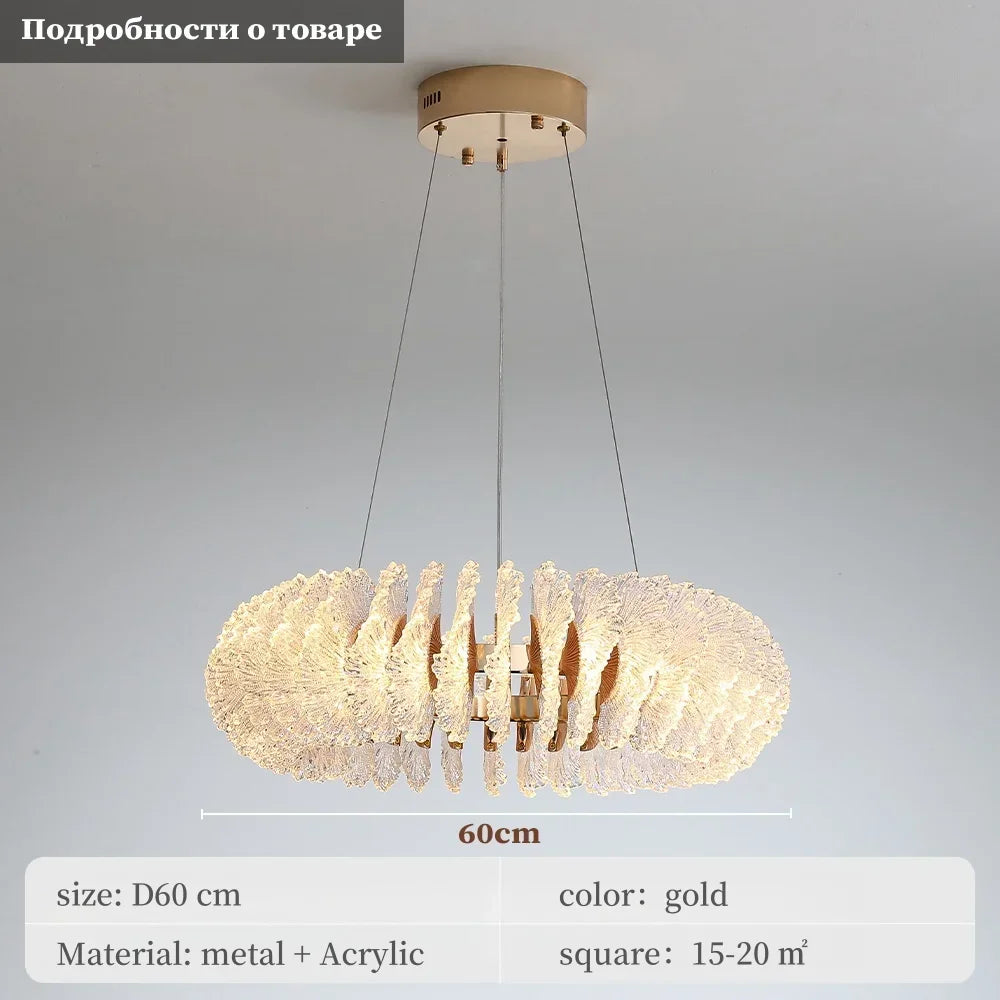 Afralia™ Modern Acrylic Chandelier for Living Room Bedroom Dining Creative Ceiling Light