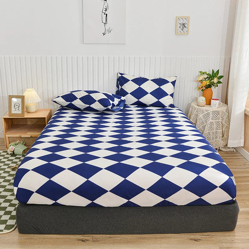 Afralia™ Ceramic Patterned Bedsheets Set with Bedspread & Pillowcases
