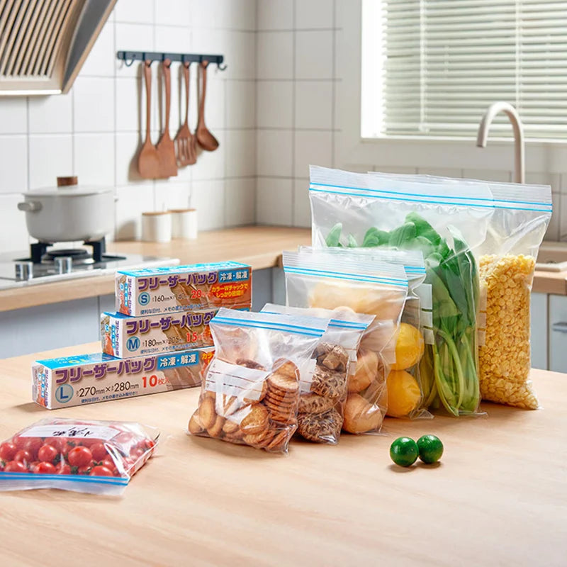 Afralia™ Resealable Food Storage Bags Vacuum Fresh Seal Transparent Pouches