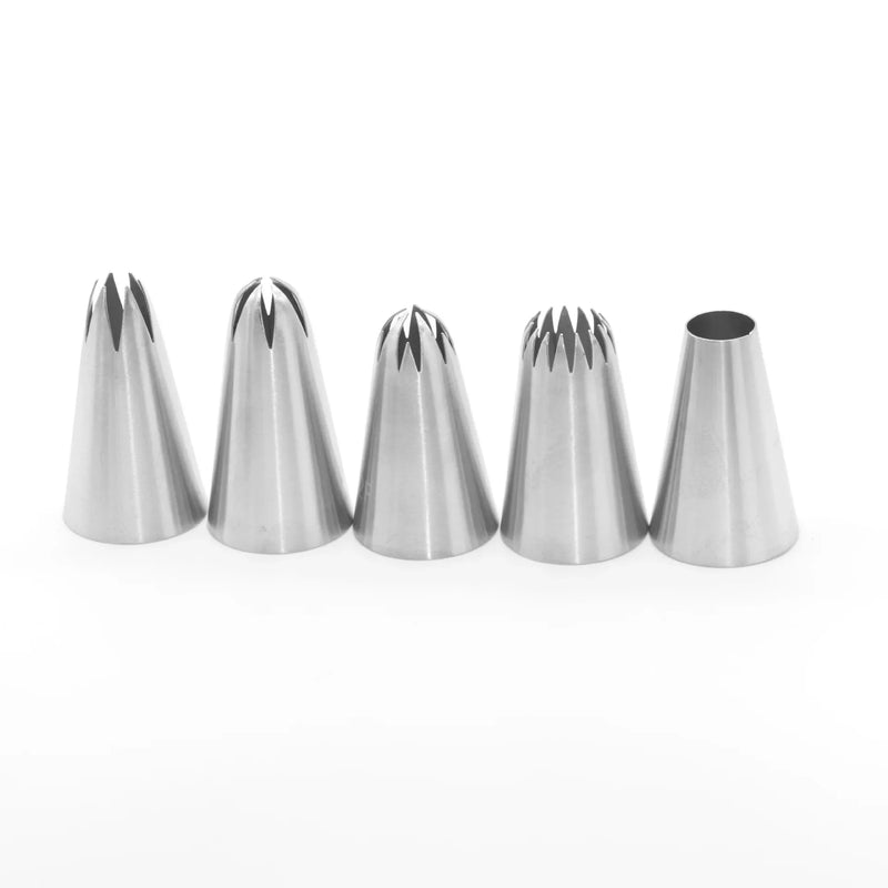 Afralia™ Stainless Steel Cake Decoration Nozzles Set for Baking & Pastry