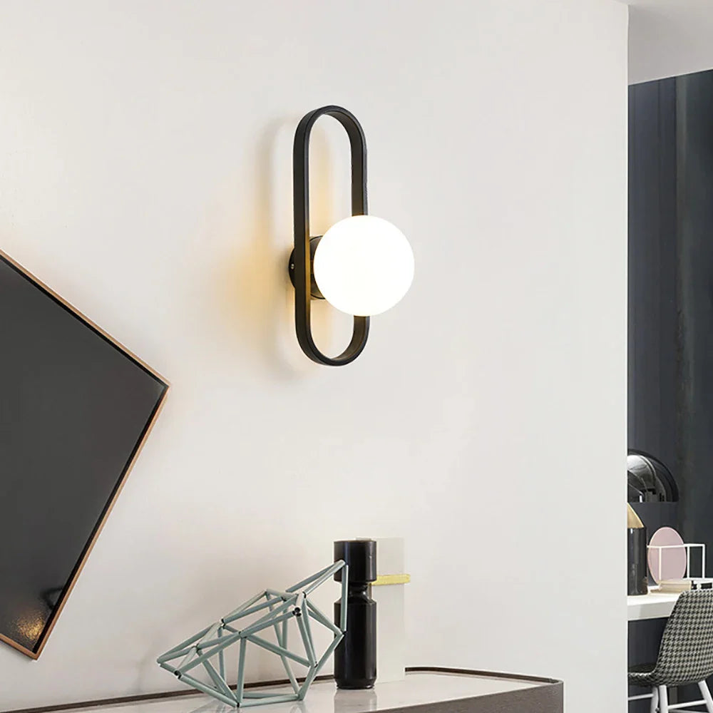Afralia™ Glass Aisle Wall Lamp Post-Modern Indoor Decoration Art Lighting