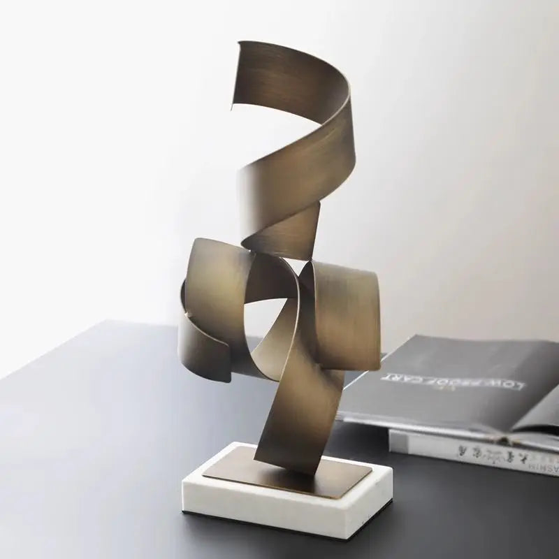 Afralia™ Geometric Wrought Iron Ornaments for Home & Office Decor