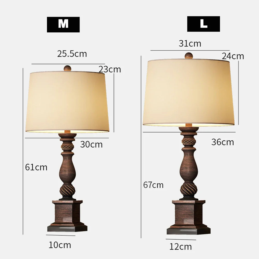 Afralia™ Traditional Art Fabric Table Lamp for Warm Ambiance in Bedroom, Living Room