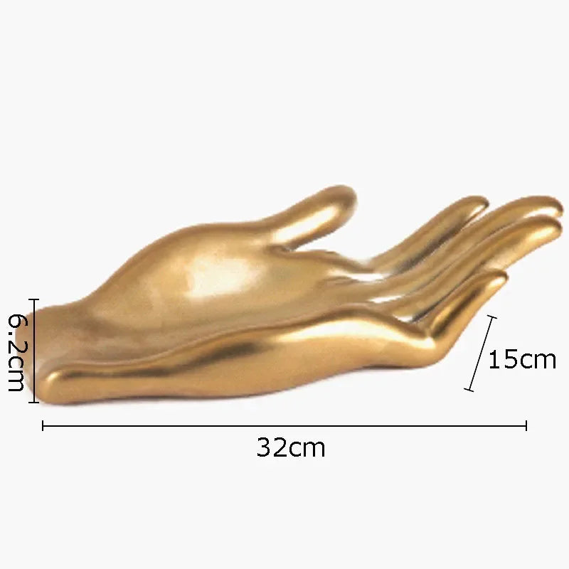 Afralia™ Hand Palm Ceramic Fruit Plate Tray Home Decor