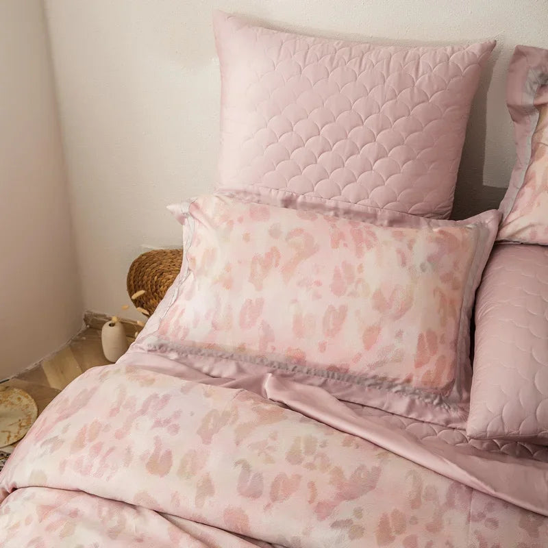 Afralia™ Lyocell Quilted Bedspread Set with Thick Bed Sheets and Pillowcases