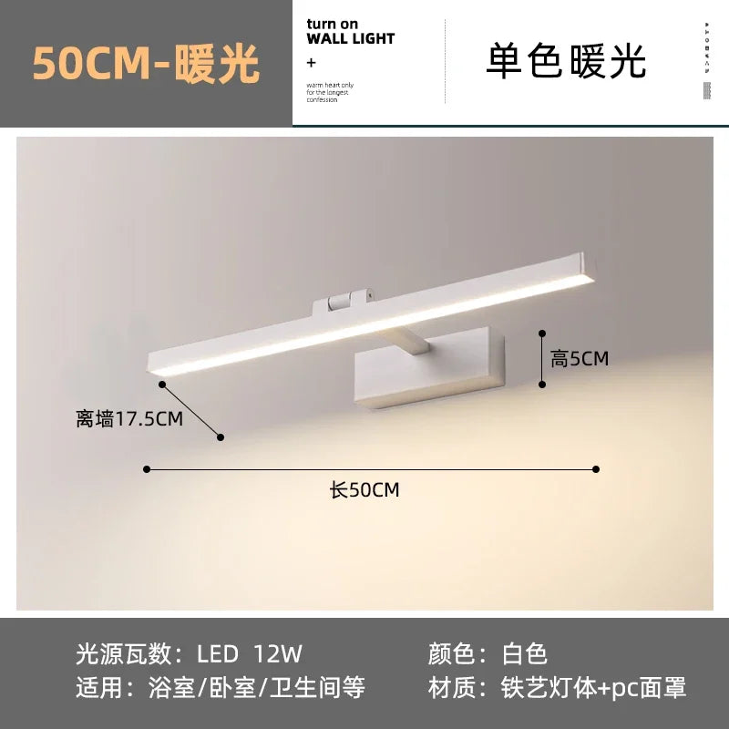 Afralia™ Stainless Steel Acrylic LED Mirror Light for Home, Club, KTV - Various Sizes