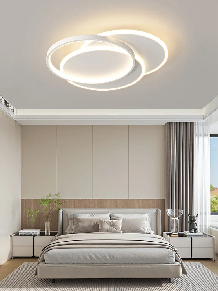 Afralia™ Modern LED Ceiling Chandelier for Living Room & Bedroom Lighting