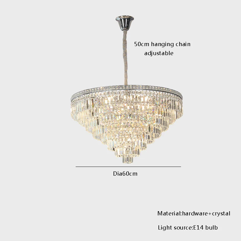 Afralia™ Clear Crystal Gold Chandelier: Modern Luxury LED Ceiling Light for Elegant Home Decor