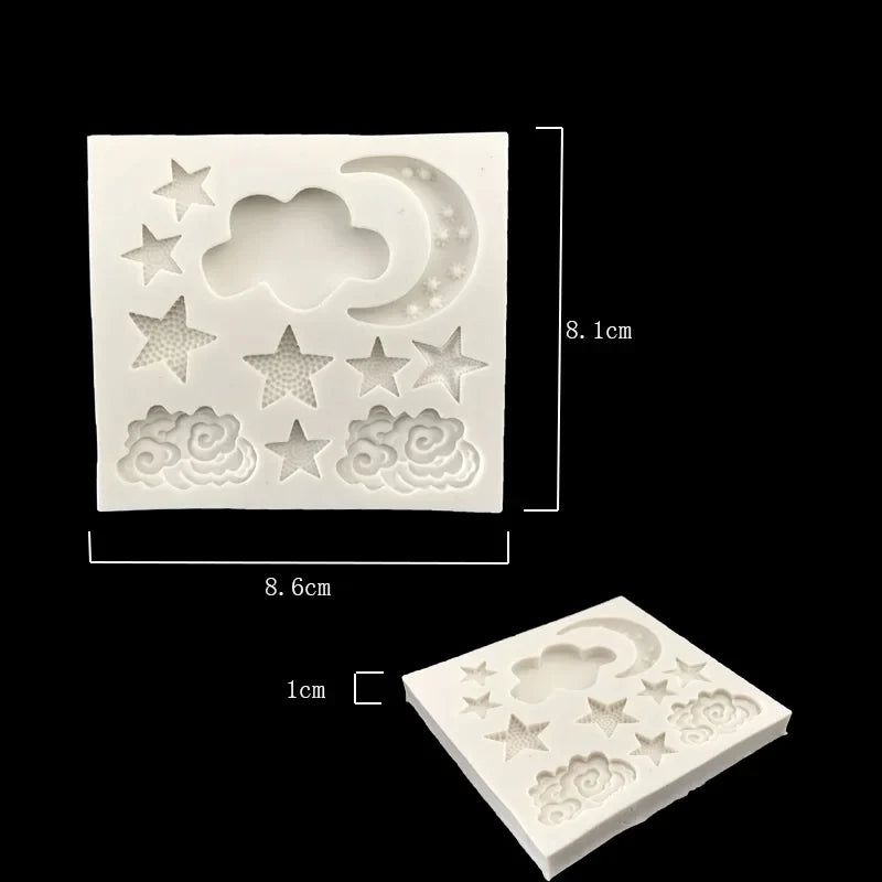 Afralia™ Star Moon Silicone Cake Mold for Baking & Chocolate Making