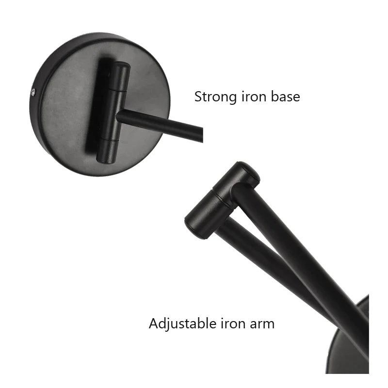 Afralia™ Vintage Folding Arm Wall Lamp for Bedroom Living Room Study Reading Light