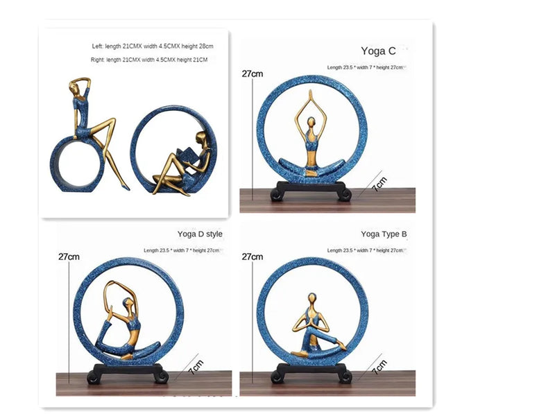 Yoga Girl Figurine Reading Statue for Home Decor by Afralia™