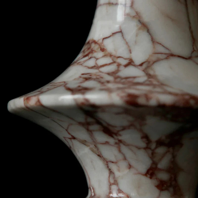 Afralia™ Calacatta Red Marble Vase - Home Decor Accent