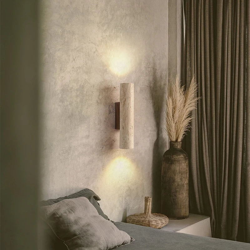 Afralia™ Wood Canopy LED Wall Lights Bedroom Bedside Lamp Sconce Nordic Modern