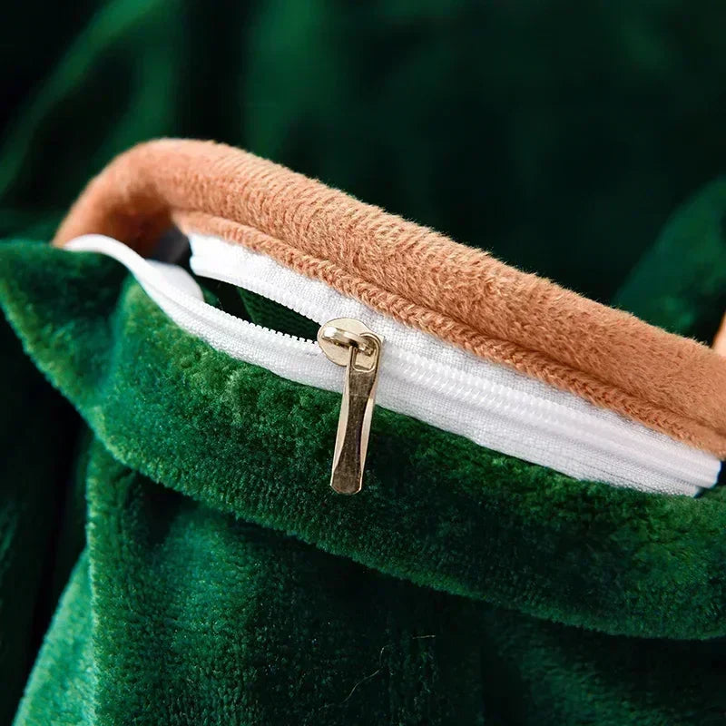 Afralia™ Plush Milk Velvet King Bedding Set for Winter Warmth