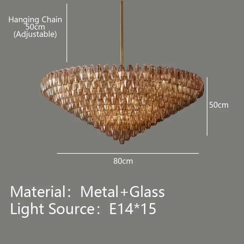 Afralia™ Classical Large Copper Hanging Ceiling Lamps for Luxury Home Decor