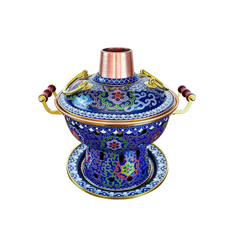 Afralia™ Small Hot Pot Set | Purple Copper Eco-Friendly Oil Separate Meal Household Pot