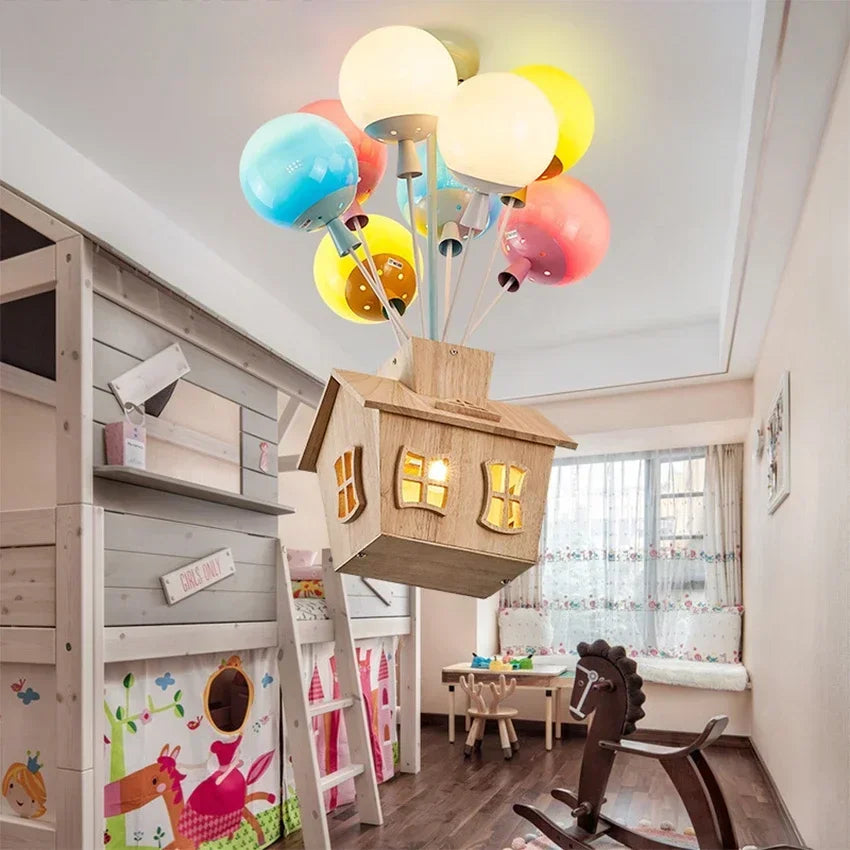 Afralia™ Princess Room Balloon Chandelier - Creative Nordic Ceiling Light